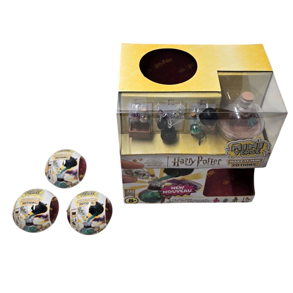MGA Miniverse Harry Potter Make It Mini Potions Class Set & 3 Mystery Balls NEW